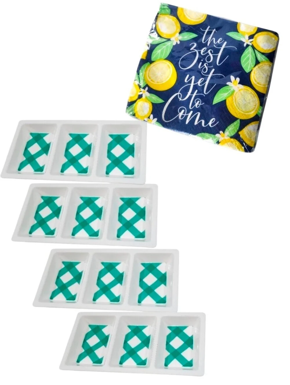 5pc Outdoor Entertaining Set - Lemons & Plaid